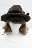 画像2: axes femme / ベロアリボンハット  ブラウン I-26-04-10-114-AX-AC-SA-ZI (2)