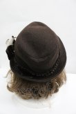 画像3: axes femme / ベロアリボンハット  ブラウン I-26-04-10-114-AX-AC-SA-ZI (3)