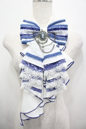 画像: Ozz oneste / Fairy tale Rose リボンジャボタイ  白×青 I-26-04-10-117-OO-ZA-TE-ZI