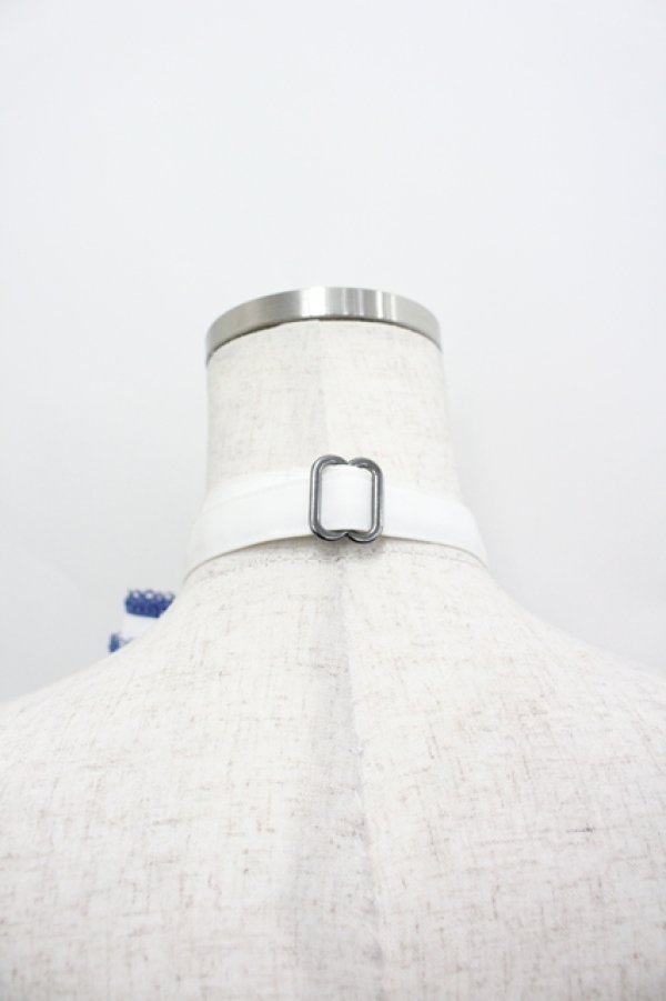 画像2: Ozz oneste / Fairy tale Rose リボンジャボタイ  白×青 I-26-04-10-117-OO-ZA-TE-ZI (2)