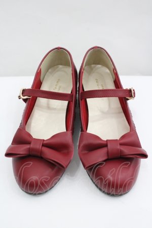 画像: axes femme kawaii / ローヒールリボンパンプス M 赤 I-26-04-10-120-AX-SH-TE-ZI