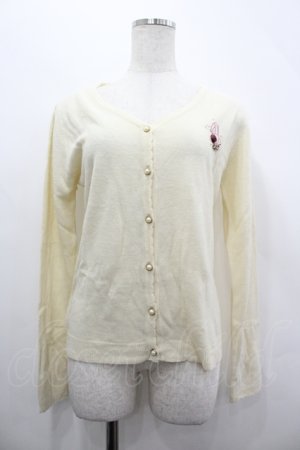 画像: axes femme / バタフライ刺繍カーディガン  アイボリー I-26-04-10-121-AX-TO-SA-ZI