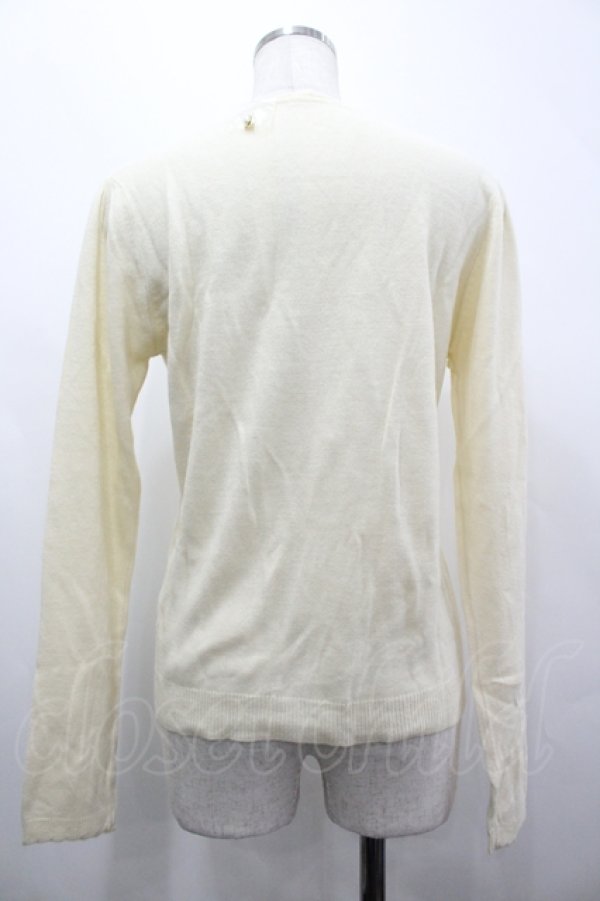 画像2: axes femme / バタフライ刺繍カーディガン  アイボリー I-26-04-10-121-AX-TO-SA-ZI (2)