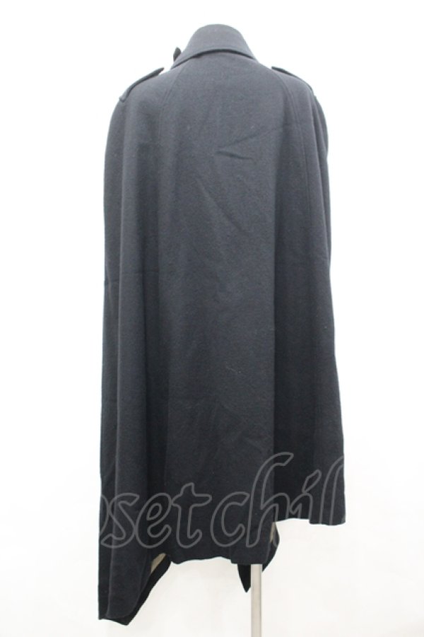 画像3: BPN FOR MEN / ダブルボタンケープコート メンズM ブラック I-26-04-10-012-GO-CO-SA-ZI (3)