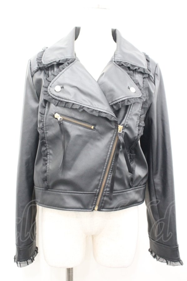 画像1: Angelic Pretty / Angelicライダースジャケット  黒 I-26-04-10-013-AP-JA-TE-ZI (1)