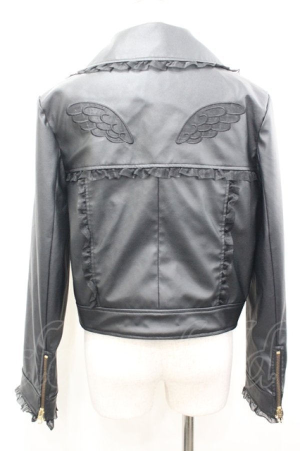 画像2: Angelic Pretty / Angelicライダースジャケット  黒 I-26-04-10-013-AP-JA-TE-ZI (2)