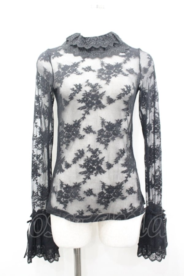 画像1: Moi-meme-Moitie / クロスアーチフレアスリーブカットソー 9号 黒 I-26-04-10-017-MO-TO-TE-ZI (1)