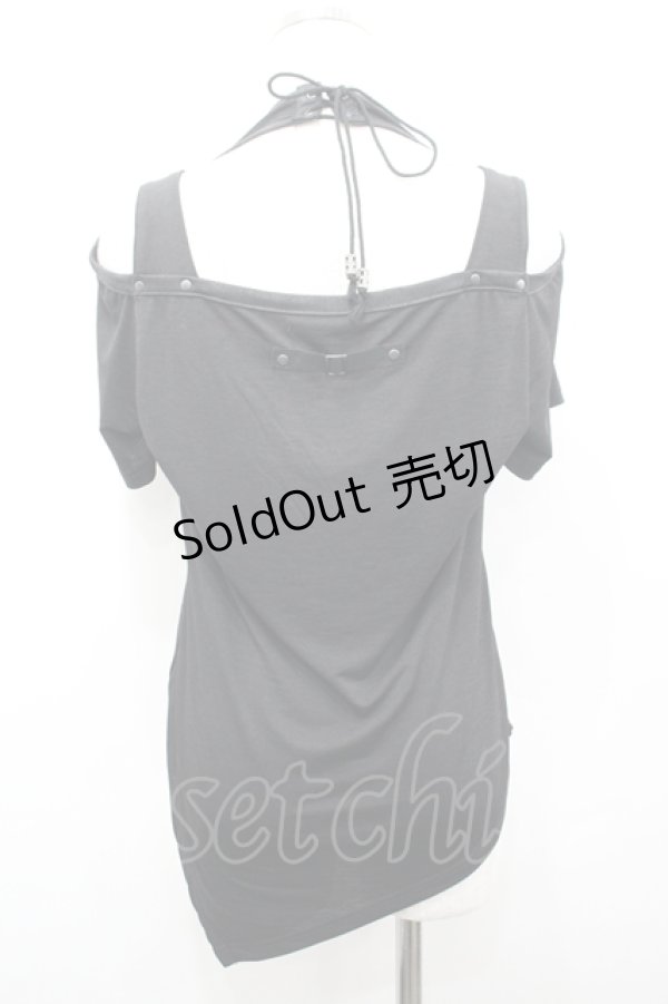 画像3: Ozz Croce / ホルターデザインカットソー  黒 I-26-04-10-021-OO-TO-TE-ZI (3)