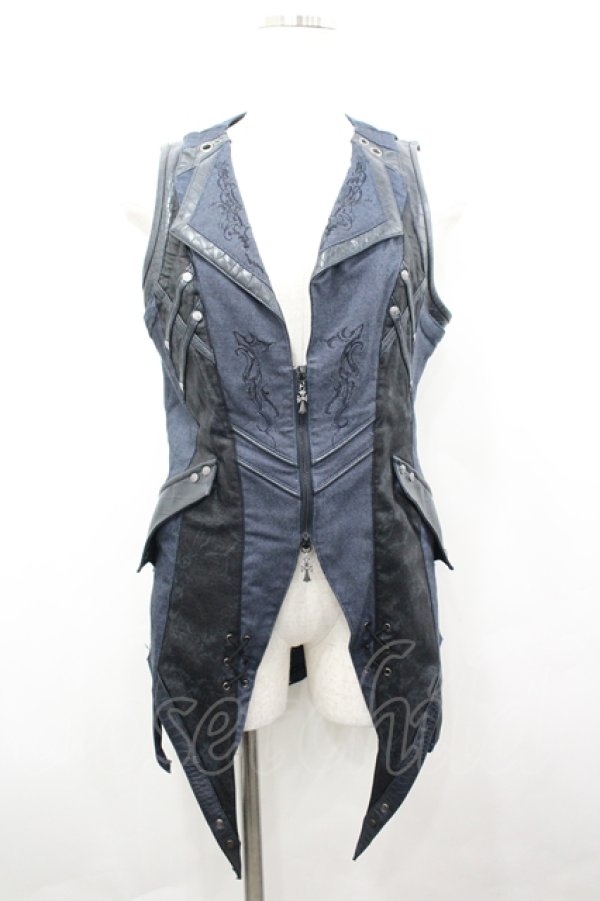 画像1: Ozz Croce / Light of Darkness ベスト  ブルー I-26-04-10-022-OO-TO-TE-ZI (1)