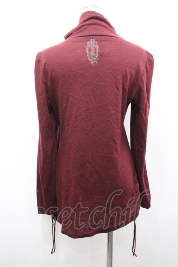 画像3: Ozz Croce / タートルネックドレープカットソー  ワイン I-26-04-10-023-OO-TO-TE-ZI (3)