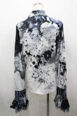 画像3: LILITH HOUSE / しぶき総柄長袖ブラウス XL 黒Ｘ白 I-26-04-10-002-LO-BL-SA-ZI (3)