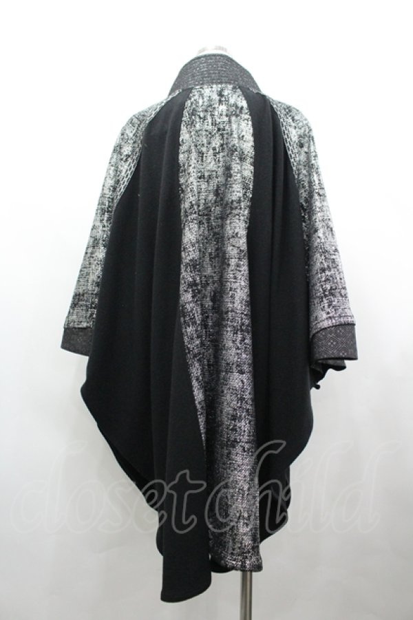 画像2: Qutie Frash / チャイナボタン着物袖カーディガン  黒ｘシルバー I-26-04-10-026-QU-TO-SA-ZI (2)