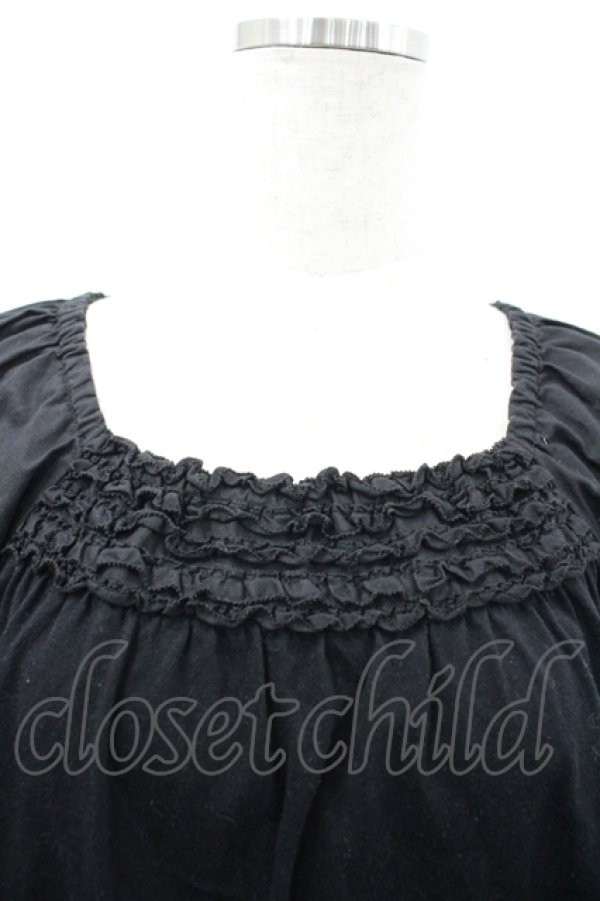 画像3: PINK HOUSE / 胸元ピコフリルカットソー L 黒 I-26-04-10-027-LO-TO-TE-ZI (3)