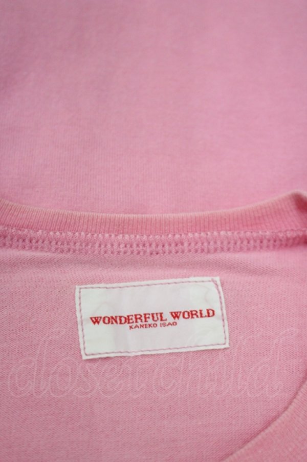 画像4: WONDERFUL WORLD / パイナップルロゴTシャツ  濃ピンク I-26-04-10-029-LO-TO-SA-ZI (4)