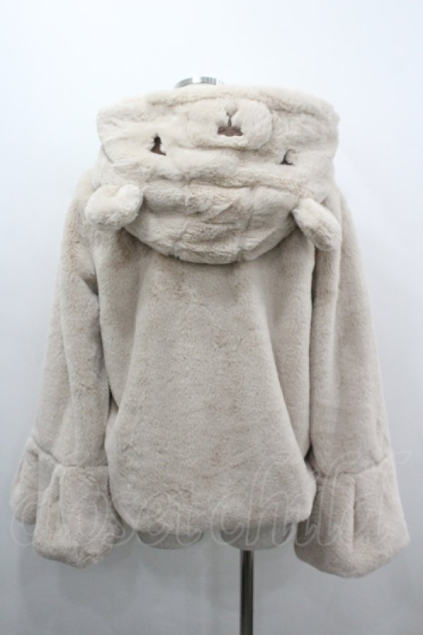 画像3: 天羽川（海外ロリータブランド） / くまみみダッフルファーコート L ベージュ I-26-04-12-031-LO-CO-TE-ZI (3)
