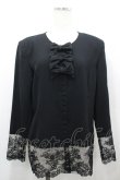 画像1: INGEBORG / 3つリボンブラウス  黒 I-26-04-12-004-LO-BL-SA-ZI (1)