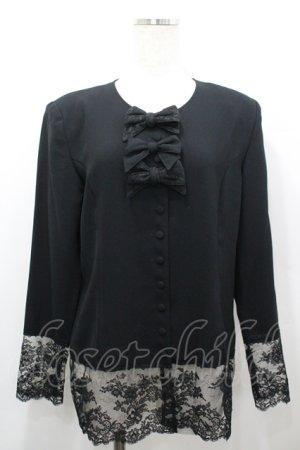 画像: INGEBORG / 3つリボンブラウス  黒 I-26-04-12-004-LO-BL-SA-ZI