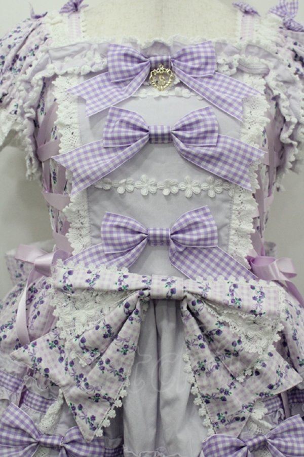 画像2: BABY,THE STARS SHINE BRIGHT / Floriana Ribbonジャンパースカート  ラベンダー I-26-04-12-036-BA-OP-SA-ZI (2)