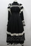 画像1: Hoshibako Works / リリアンヌ姉妹ワンピース(ロング丈)  黒Ｘ白 I-26-04-12-039-LO-OP-SA-ZI (1)