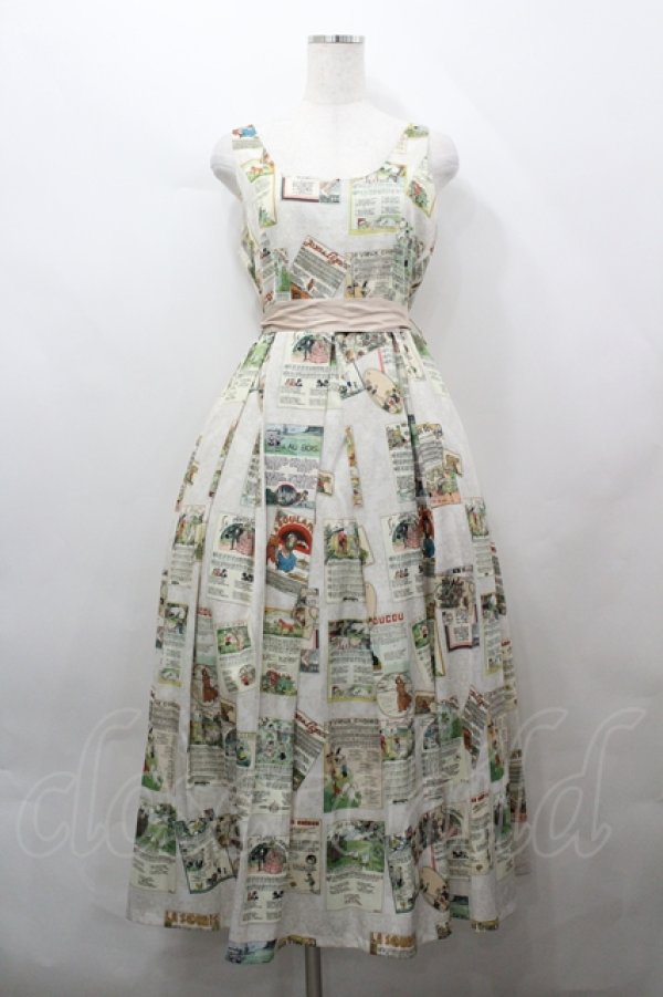 画像1: 果子加飯（海外ロリータブランド） / フランシス童謡 ジャンパースカート M アイボリー I-26-04-12-043-LO-OP-TE-ZI (1)