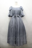 画像1: LA LAERS（海外ロリータブランド） / シアーギャザーワンピース M ブルーグレー I-26-04-12-044-LO-OP-TE-ZI (1)