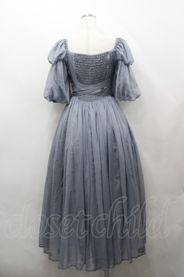 画像3: LA LAERS（海外ロリータブランド） / シアーギャザーワンピース M ブルーグレー I-26-04-12-044-LO-OP-TE-ZI (3)