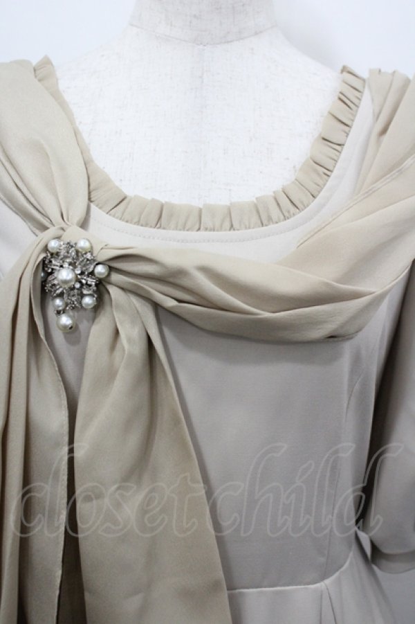 画像5: 中国ロリータ / リボンデザインAラインワンピース M ベージュ I-26-04-12-045-LO-OP-TE-ZI (5)