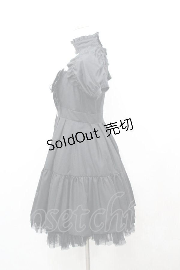 画像2: BPN / チョーカー＆スリーブ付ノースリーブワンピース M 黒 I-26-04-12-046-GO-OP-TE-ZI (2)