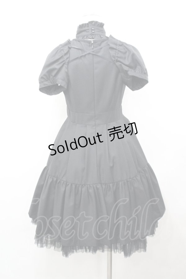 画像3: BPN / チョーカー＆スリーブ付ノースリーブワンピース M 黒 I-26-04-12-046-GO-OP-TE-ZI (3)