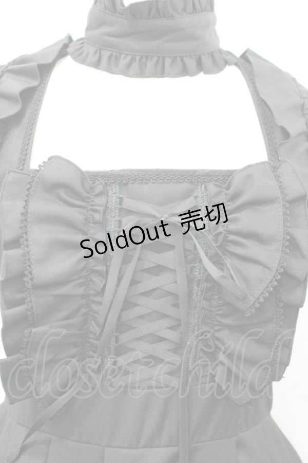 画像5: BPN / チョーカー＆スリーブ付ノースリーブワンピース M 黒 I-26-04-12-046-GO-OP-TE-ZI (5)