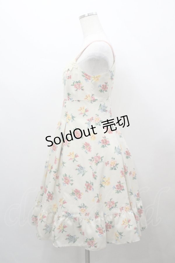 画像2: Emily Temple cute / 胸元レース花柄キャミワンピース  アイボリー I-26-04-12-048-ET-OP-TE-ZI (2)