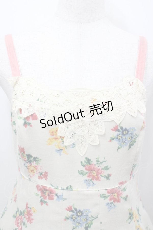 画像5: Emily Temple cute / 胸元レース花柄キャミワンピース  アイボリー I-26-04-12-048-ET-OP-TE-ZI (5)