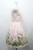 画像4: Emily Temple cute / お花畑プリントリボンベルト付ノースリーブワンピース  ピンク I-26-04-12-049-ET-OP-TE-ZI (4)