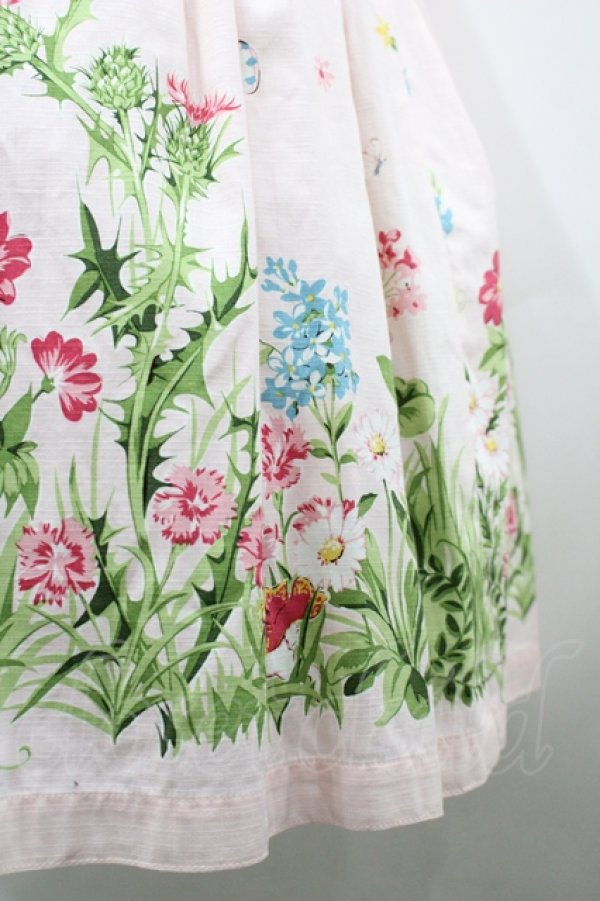 画像6: Emily Temple cute / お花畑プリントリボンベルト付ノースリーブワンピース  ピンク I-26-04-12-049-ET-OP-TE-ZI (6)