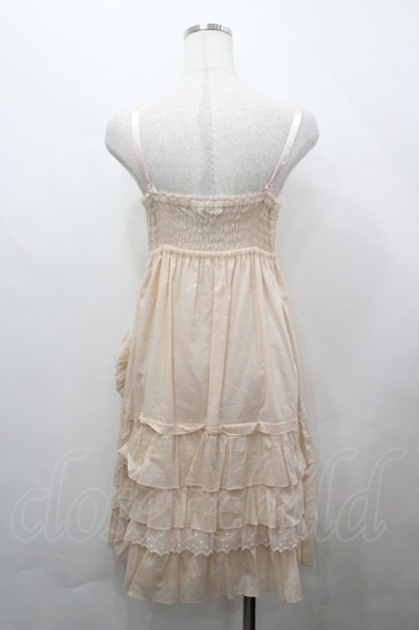 画像3: Emily Temple cute / フラワーモチーフコットンキャミワンピース  ピンクベージュ I-26-04-12-050-ET-OP-TE-ZI (3)