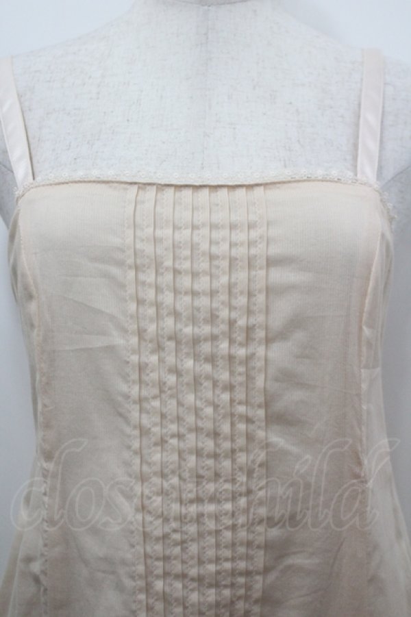 画像5: Emily Temple cute / フラワーモチーフコットンキャミワンピース  ピンクベージュ I-26-04-12-050-ET-OP-TE-ZI (5)