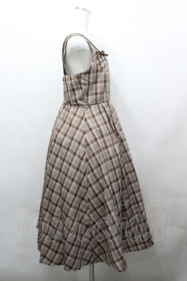 画像4: m petit by misako / スクエアネックジャンパースカート M ブラウン I-26-04-12-055-LO-OP-SA-ZI (4)