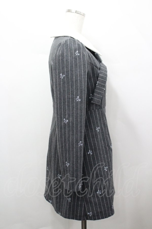 画像4: An MILLE / リボンタイワンピース S グレー I-26-04-12-056-EL-SK-TE-ZI (4)