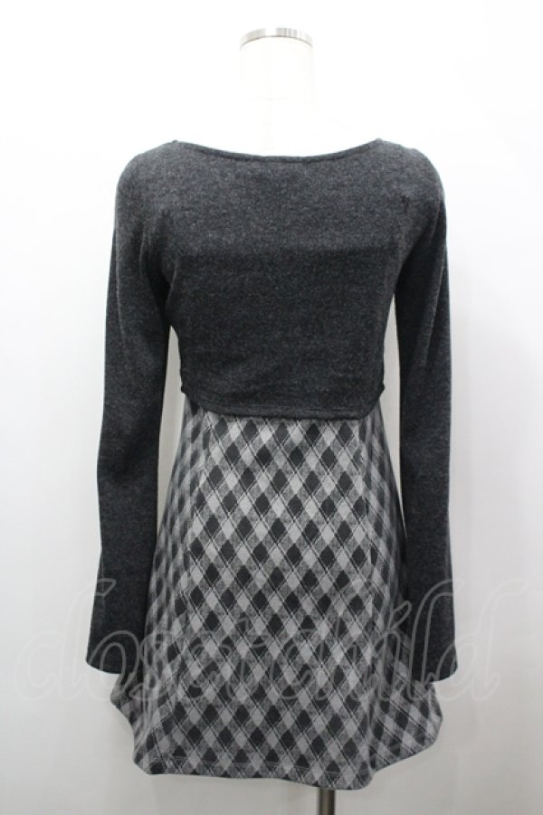 画像3: evelyn / チェックセットワンピース F グレイ I-26-04-12-057-LO-OP-TE-ZI (3)