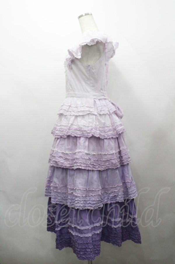 画像2: PINK HOUSE / ローンティアードワンピース  ラベンダー I-26-04-12-059-LO-OP-TE-ZI (2)