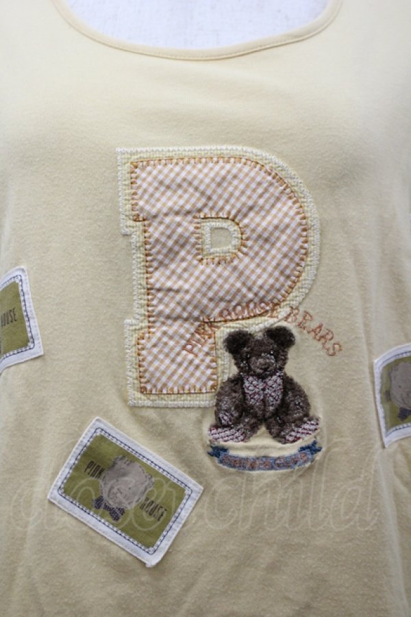画像3: PINK HOUSE / テディパッチTシャツ  イエロー I-26-04-12-008-LO-TS-SA-ZI (3)