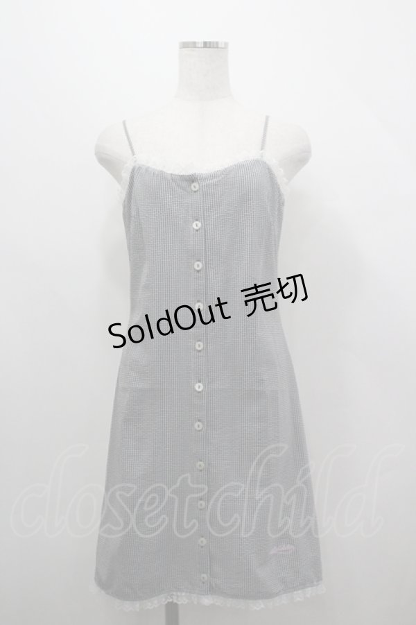 画像1: Katie / YOUNG LOLITAキャミワンピース  黒Ｘ白チェック I-26-04-12-060-LO-OP-SA-ZI (1)