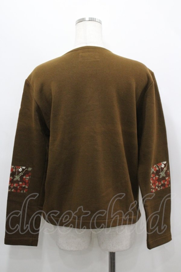 画像2: PINK HOUSE / いちごワッペンスナップボタンカーディガン  ブラウン I-26-04-12-013-LO-TO-SA-ZI (2)