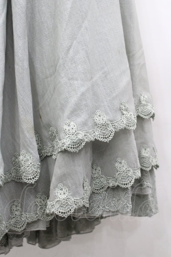 画像6: Hinana Queena（海外ロリータブランド） / 菫の秘め事 ロングスカート L グリーン I-26-04-12-094-LO-SK-TE-ZI (6)