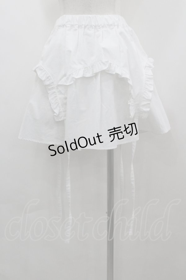 画像3: LITTLE / フリルガーター風スカート  白 I-26-04-12-095-LO-SK-SA-ZI (3)