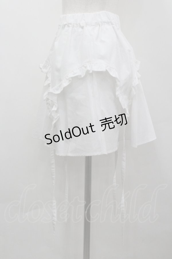 画像4: LITTLE / フリルガーター風スカート  白 I-26-04-12-095-LO-SK-SA-ZI (4)