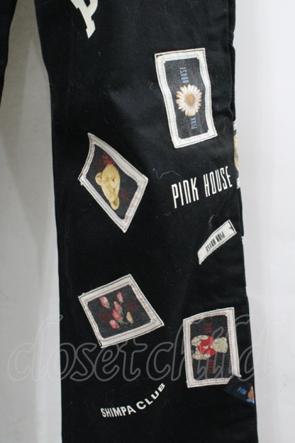 画像3: PINK HOUSE / サークルワッペンパンツ M 黒 I-26-04-12-097-LO-PA-SA-ZI (3)
