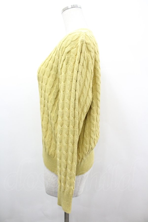 画像2: INGEBORG / 縦ニット編みカーディガン  イエロー I-26-04-12-016-LO-TO-SA-ZI (2)