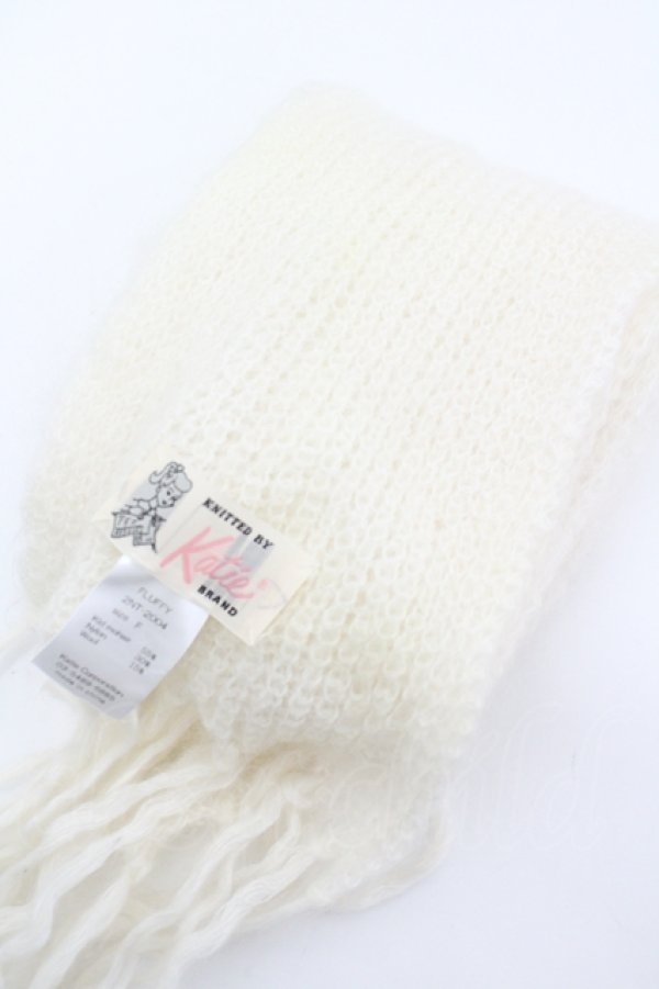 画像2: Katie / FLUFFYマフラー  白 I-26-04-12-100-LO-ZA-SA-ZI (2)