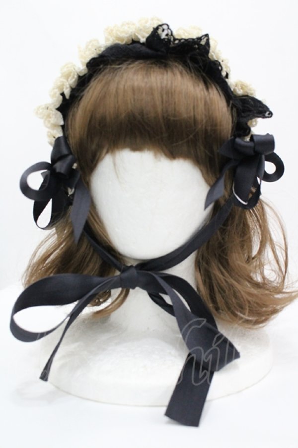 画像1: Hoshibako Works / リリアンヌ姉妹ヘッドドレス  黒 I-26-04-12-114-LO-AC-SA-ZI (1)